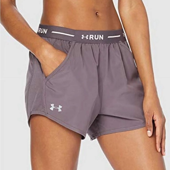 Under Armour Women’s RUN Shorts Mauve Purple Size XL - Picture 2 of 10